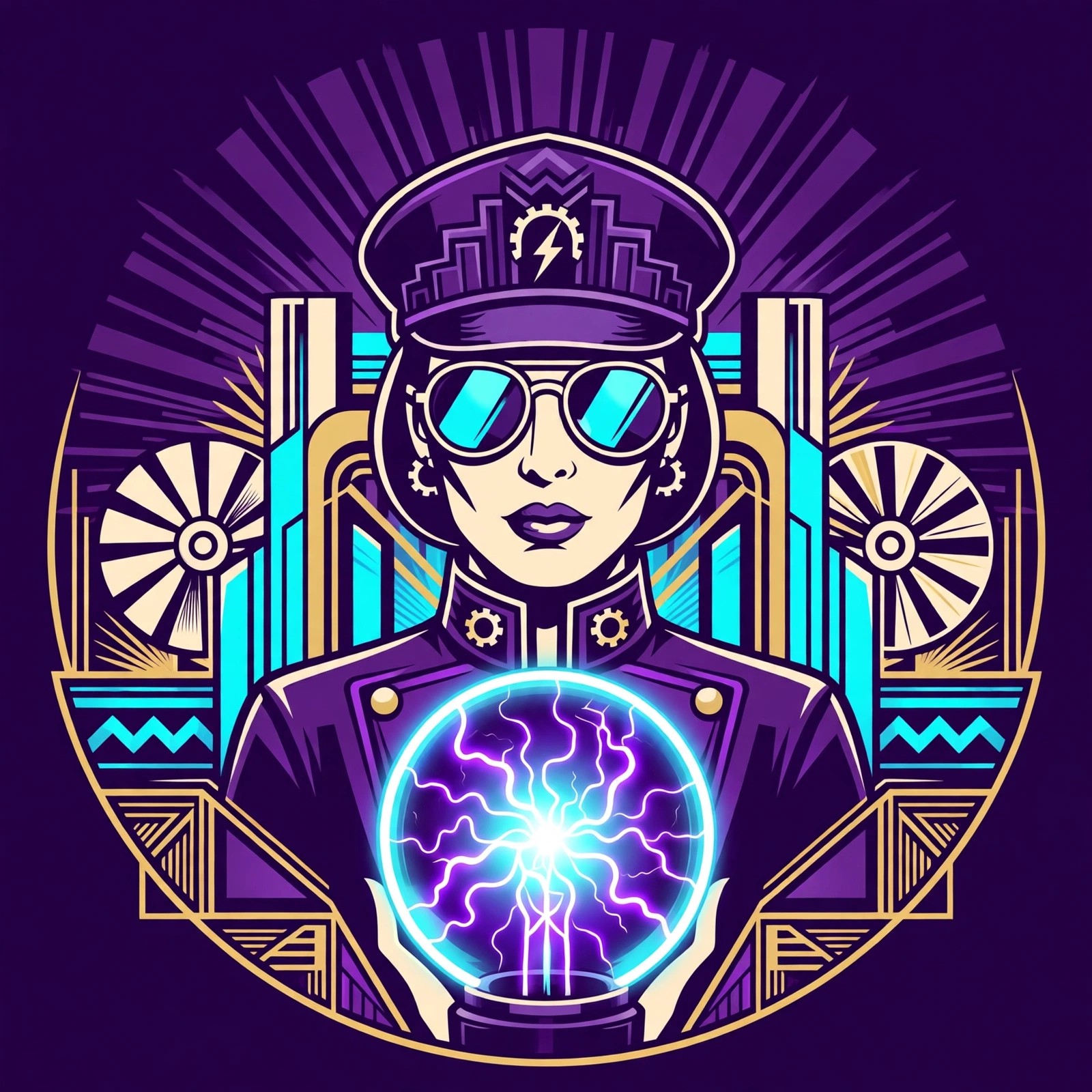 The Violet Current cover art — Violet with her glowing plasma orb